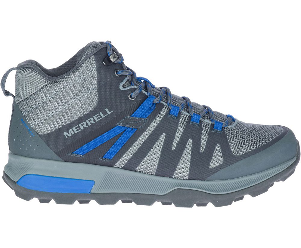Merrell Hiking Boots Grey - Zion FST Mid Waterproof - Mens 76ZTVUQPR